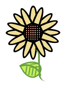 sunflower flower drawing